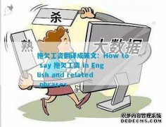 拖欠工资翻译成英文：How to say 拖欠工资 in English and related phrases